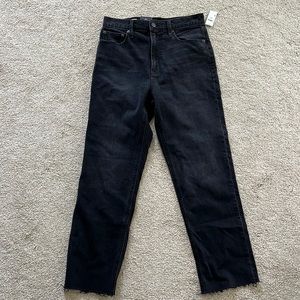 NWT Gap jeans, cheeky straight sky high in black wash size 28